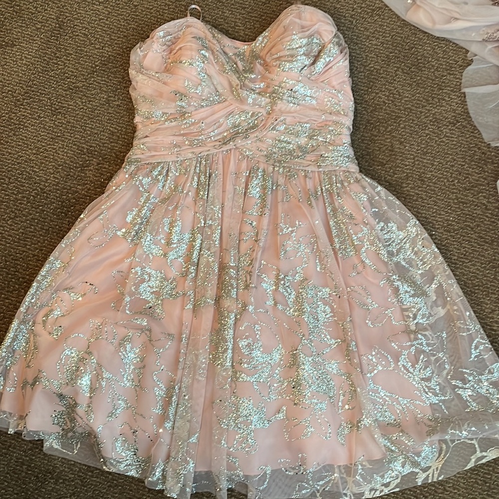 Hailey strapless mini formal dress